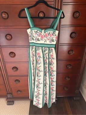 Belle Bouquet Stripe Cotton Maria Dress